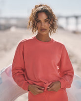 Sedona Seams Crew Women's Bright Coral Sweatshirt | Vuori Discount
