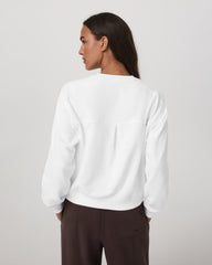 Sedona Seams Crew Women's White Fleece Sweatshirt | Vuori Sale