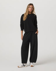 Sedona Seams Crew Women's Black Fleece Sweatshirt | Vuori For sale