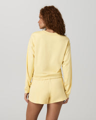 Halo Modern Crew Lemon Snap Heather Lounge Sweatshirt | Vuori