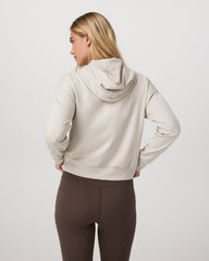 Halo Full Zip Hoodie Women's Ecru Heather Hoodie | Vuori Sale
