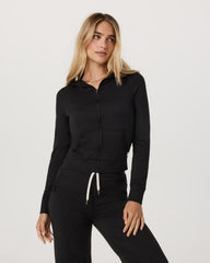 Halo Mini Full Zip Hoodie Black Heather | Vuori Discount