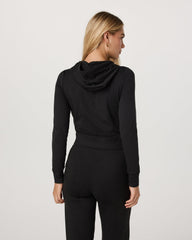 Halo Mini Full Zip Hoodie Black Heather | Vuori Discount