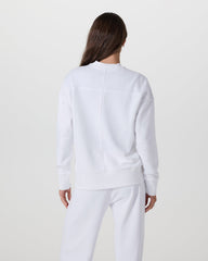 Sedona Weekender Crew Women's White Pullover | Vuori