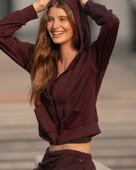 Halo Full Zip Hoodie Women's Raisin Hoodie | Vuori Sale
