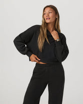 Restore Mini Crew Women's Washed Black Crewneck | Vuori On sale