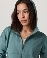 Halo Full Zip Hoodie Women's Bluegrass Heather Hoodie | Vuori Outlet