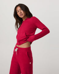 Halo Mini FZ Hoodie Women's Strawberry Heather Hoodie | Vuori Clothing