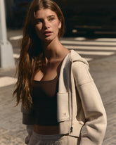 Restore Mini Full Zip Hoodie Bone Heather Jacket | Vuori On sale