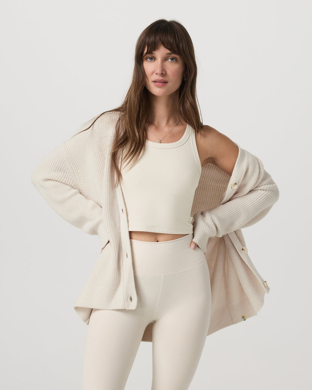 Alps Boyfriend Cardigan Women's Marshmallow Sweater | Vuori For sale
