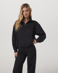 Granite Half Zip Black Heather Pullover Sweatshirt | Vuori Discount
