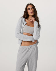 Émilie Cashmere Cardi Women's Pale Grey Heather | Vuori Sale