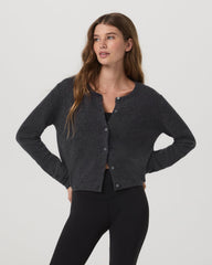 Émilie Cashmere Cardi Women's Charcoal Heather | Vuori Clothing