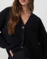 Alps Boyfriend Cardigan Women's Black Knit Sweater | Vuori Sale