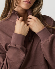 Granite Half Zip Women's Sable Heather Sweatshirt | Vuori On sale