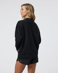 Sedona Weekender Crew Women's Black Pullover | Vuori