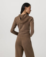 Compose Full Zip Hoodie Women's Espresso Zip-Up Jacket | Vuori