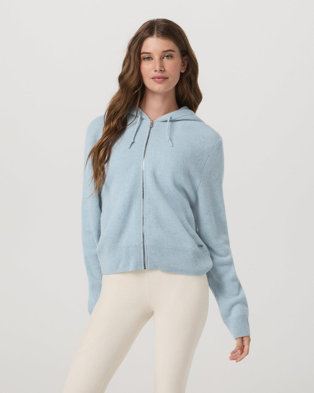 Émilie Cashmere Hoodie Women's Bluebell Zip | Vuori Outlet