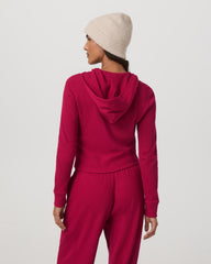 Waffle Full Zip Hoodie Women's Strawberry Hoodie | Vuori US