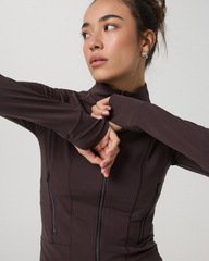 Vuori AllTheForm™ Fitness Jacket Women's French Roast Jacket | Vuori Outlet
