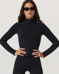 Vuori AllTheFeels™ Full Zip Women's Black Fitness Jacket | Vuori Clothing