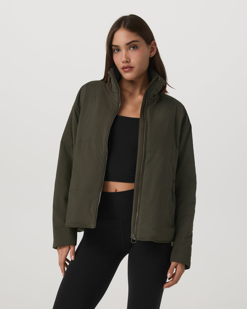 Canyon Insulated Jacket Women's Olive Full-Zip Jacket | Vuori Online