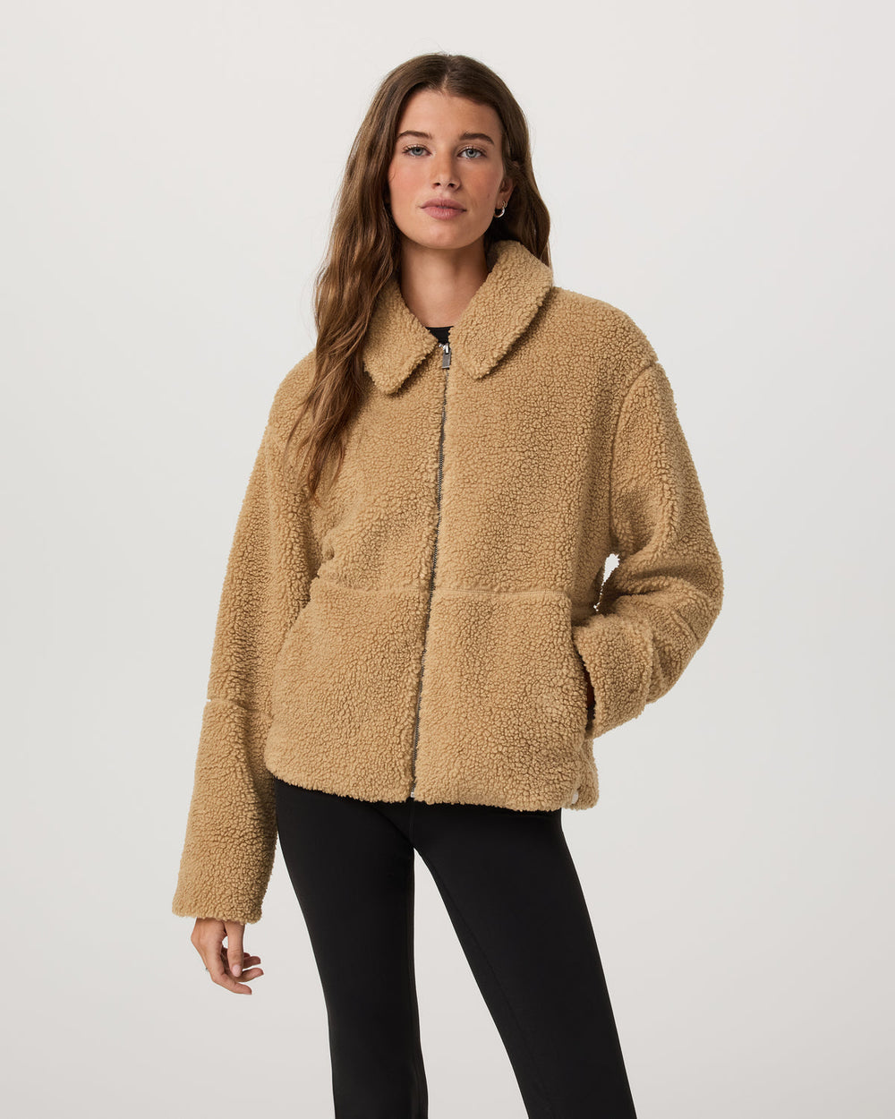 Lou Full Zip Jacket Women's Butterscotch Fleece Jacket | Vuori US