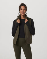 Canyon Insulated Vest Women's Olive Lightweight Vest | Vuori Clothing