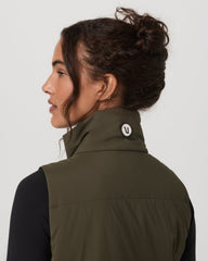 Canyon Insulated Vest Women's Olive Lightweight Vest | Vuori Clothing