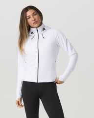 Chilled Out Full Zip Women's White Training Jacket | Vuori Discount
