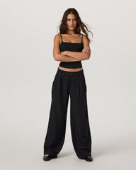 Trestles Twill Wideleg Women's Black Trouser Pants | Vuori Outlet