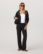 Halo Straight Leg - Long Women's Solid Black Pants | Vuori US