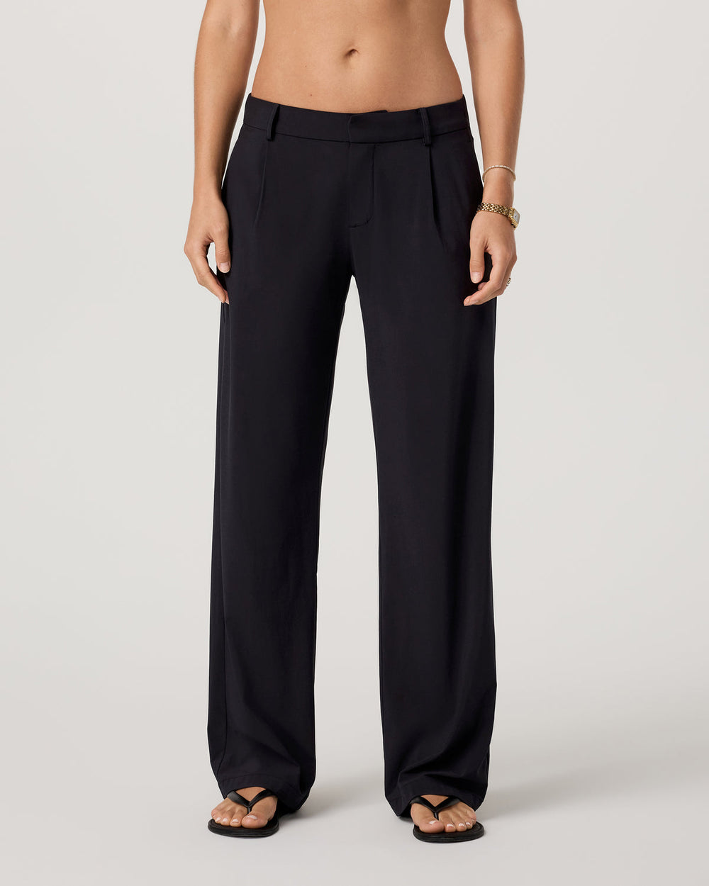 Villa Low Slung Trouser Women's Black Low-Rise Pants | Vuori Sale