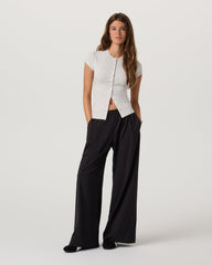 Villa Vibes Wideleg Women's Black Ultra-Wide Leg Pants | Vuori US
