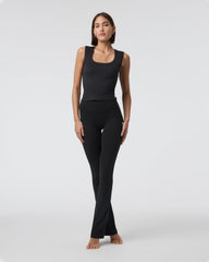 Vuori AllTheFeels™ Slim Flare - Long Black | Vuori