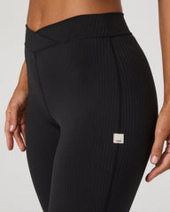 Inversion Rib Slim Flare Women's Black Slim Flare Leggings | Vuori Sale