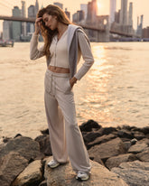 Halo Essential Wideleg Ecru Heather | Vuori US