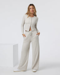 Halo Essential Wideleg Ecru Heather | Vuori US