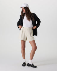 Villa Trouser Shorts Women's Mushroom Pleated Shorts | Vuori On sale