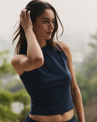Halo Muscle Tank Women's Blue Coast Heather Tank Top | Vuori On sale