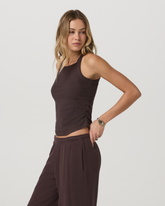 Pose Cooper Tank Women's French Roast Tank Top | Vuori For sale