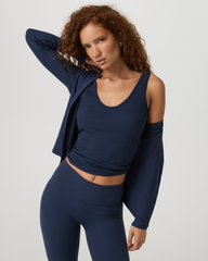 Pose Twin Tank Women's Fitted Blue Coast Tank Top | Vuori Outlet