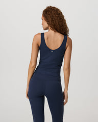 Pose Twin Tank Women's Fitted Blue Coast Tank Top | Vuori Outlet