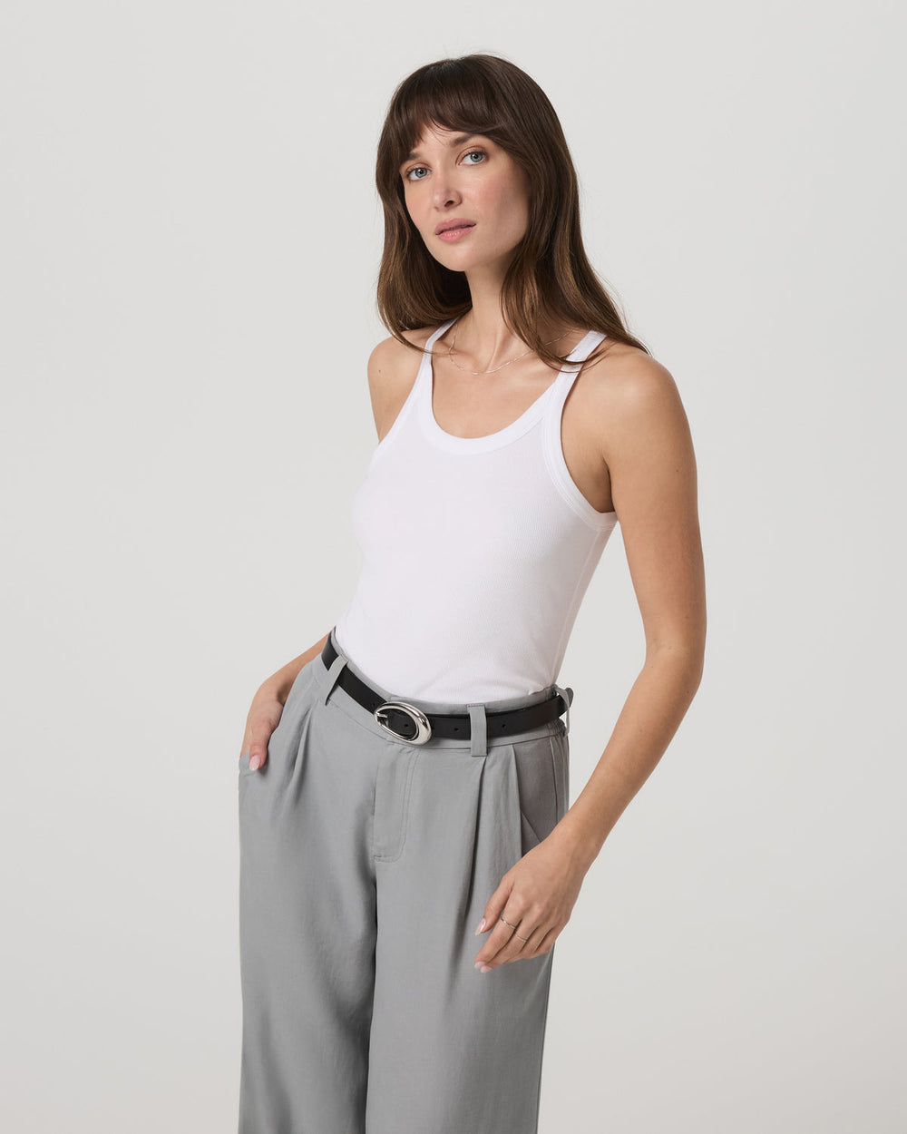 Cove Layering Tank Women's White Rib Knit Tank Top | Vuori Clothing