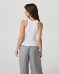 Cove Layering Tank Women's White Rib Knit Tank Top | Vuori Clothing