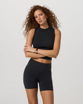 Halo Muscle Tank Women's Solid Black Tank Top | Vuori On sale