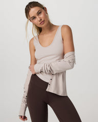 Pose Twin Tank Women's Ecru Heather Tank Top | Vuori Online