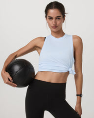 Energy Top - Long Women's Soft Sky Heather Tank Top | Vuori US