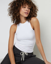 Vuori AllTheFeels Crew Tank White | Vuori