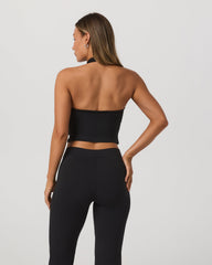 Inversion Rib Tank Women's Black Halter Fitness Top | Vuori For sale